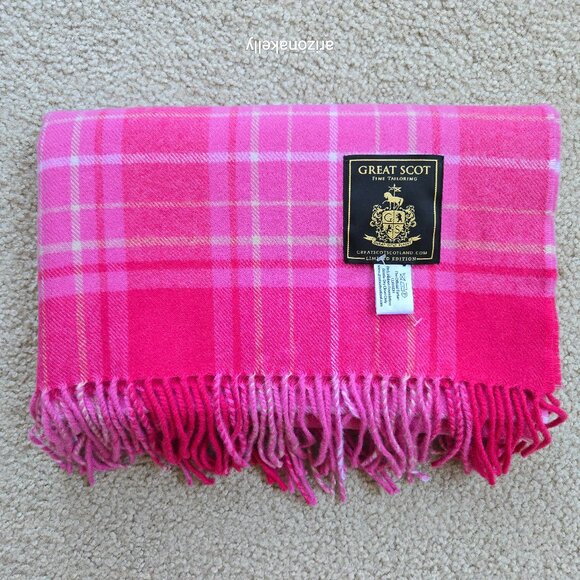 NWOT Great Scot Wool Pink Plaid Tartan